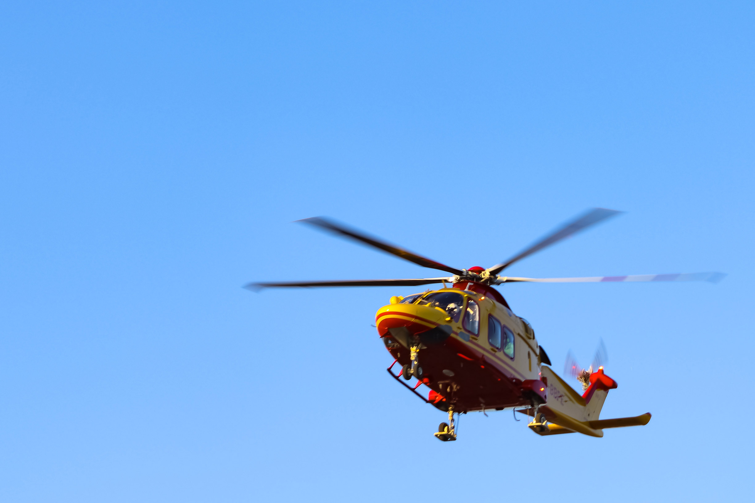 Helicopter in the sky